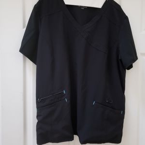 Black scrub shirt